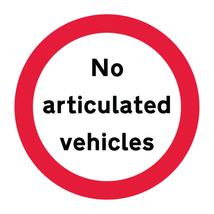 No Articulated Vehicles 