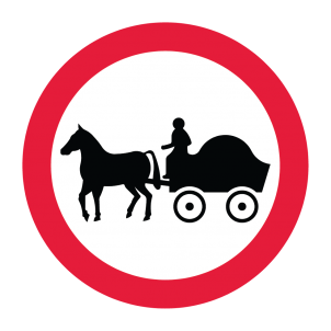 Horse Drawn Vehicles Prohibited