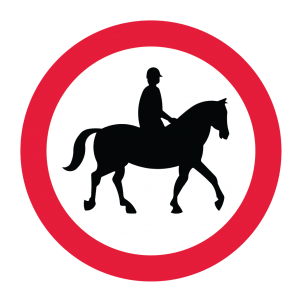Ridden or Accompanied Horses Prohibited
