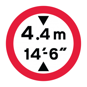 No Vehicles Over Height Shown