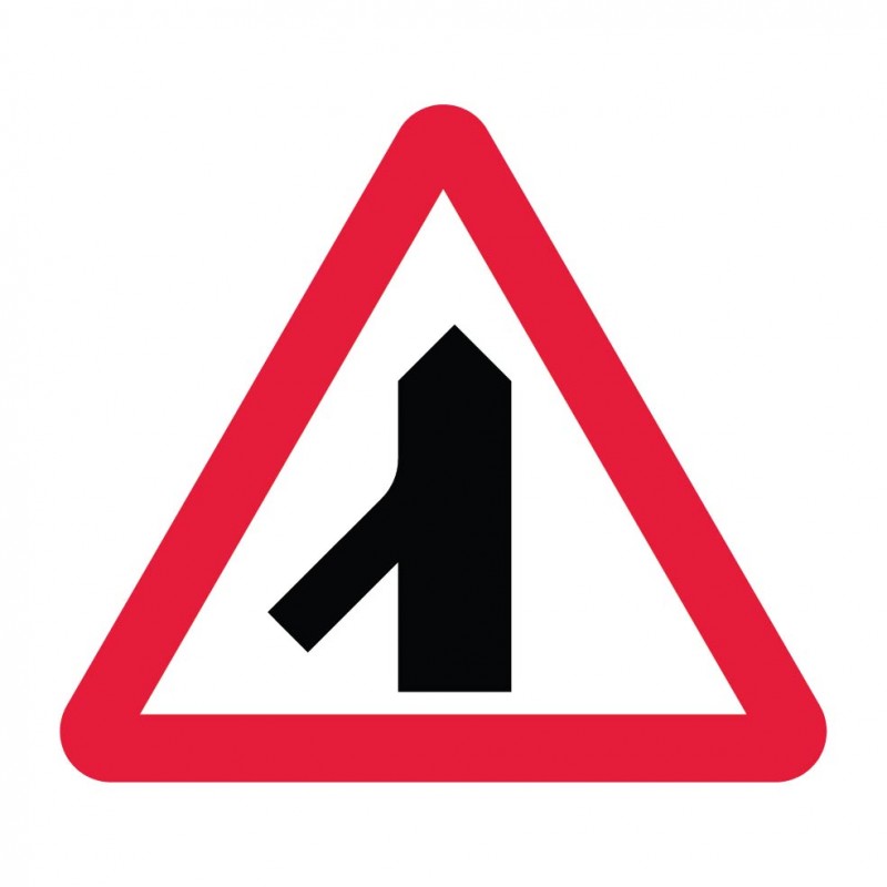 merging traffic sign from right